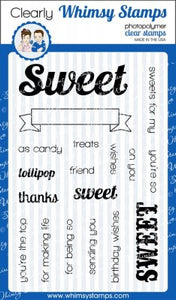 Whimsy Stamps/SC Designs "Sweet Sentiments" Clear Stamp Set