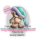 CC Designs Doodle Dragon Studios "Beary Sweet" Rubber Stamp