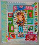 Paper Nest Dolls "Pinwheel Ellie" Rubber Stamp