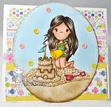 Paper Nest Dolls "Sand Castle Ellie" Rubber Stamp