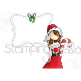 Stamping Bella Uptown Girl "Chrystal's Christmas Label" Rubber Stamp