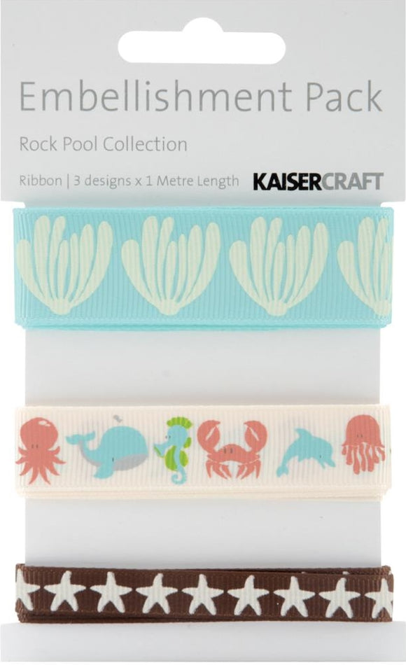 Kaisercraft Rock Pool Printed Ribbon