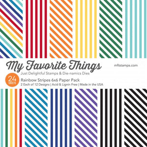 My Favorite Things "Rainbow Stripes" 6" x 6" Paper Pad