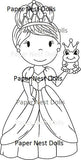 Paper Nest Dolls "Frog Princess" Rubber Stamp