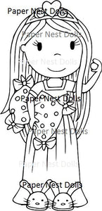 Paper Nest Dolls "Princess Sweet Pea" Rubber Stamp