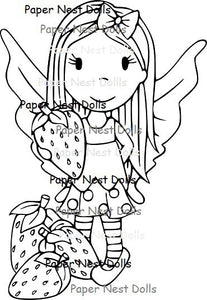 Paper Nest Dolls "Strawberry Fairy" Rubber Stamp