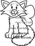 The Paper Nest Dolls Exclusive "Fairy Kittens" Rubber Stamp Set