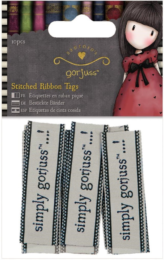 Santoro/Docrafts Gorjuss Stitched Ribbon Tags