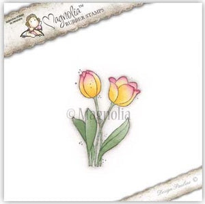 Magnolia Stamps Happy Easter Collection "Two Tulips" Rubber Stamp