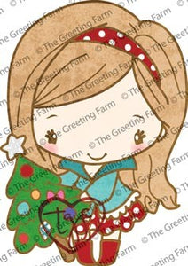 The Greeting Farm *RETIRED* "Holiday Anya 4" Rubber Stamp