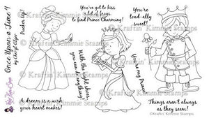 Kraftin Kimmie RETIRED "Once Upon A Time 4 " Unmounted Rubber Stamp Set