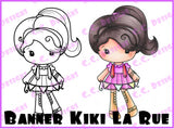 CC Designs Kiki La Rue *RETIRED* "Banner Kiki" Rubber Stamp