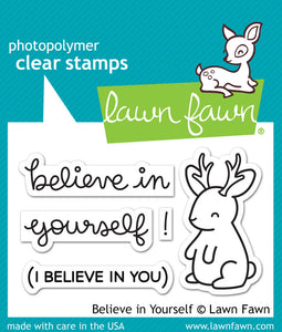 Lawn Fawn "Believe in Yourself" Clear Stamp