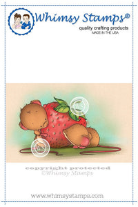 Whimsy Stamps/Lee Holland "Strawberry Mice" Rubber Stamp