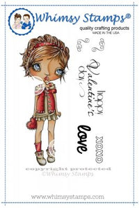 Whimsy Stamps/Lizzy Love "Savannah Has A Crush" Rubber Stamp