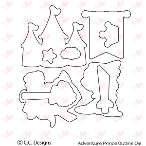 CC Designs "Adventure Prince" Metal Outline Die