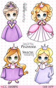 CC Designs Pinkies Sweet November "Princesses" Clear Stamp