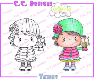 CC Designs Pollycraft "Tawny" Rubber Stamp