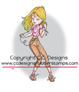 CC Designs Roberto's Rascals "Ipod Erica" Rubber Stamp