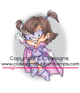 CC Designs Roberto's Rascals "Super Hero Nancy" Rubber Stamp