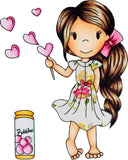 The Paper Nest Dolls "Love Bubbles" Rubber Stamp