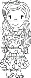 Paper Nest Dolls "Watermelon Avery" Rubber Stamp