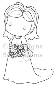 CC Designs Sugarplums *RETIRED* "Bride Emma" Rubber Stamp