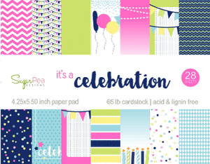 SugarPea Designs "It's A Celebration" A2 Paper Pad