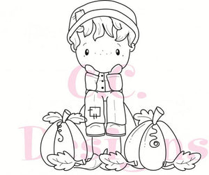 CC Designs Swiss Pixie "Fall Hansel" Rubber Stamp