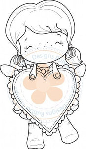 CC Designs Swiss Pixie "Big Heart Lula" Rubber Stamp