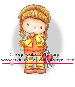 CC Designs Swiss Pixie "Birgitta with Heart" Rubber Stamp