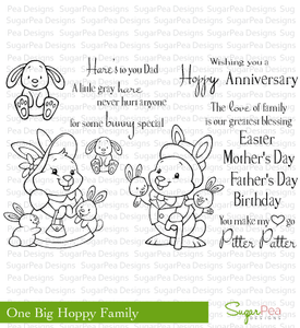 SugarPea Designs "One Big Hoppy Family" Clear Stamp
