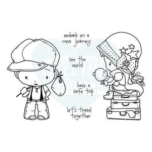 The Greeting Farm *RETIRED* Oliver & Amelia "Journey" Rubber Stamp