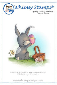 Whimsy Stamps/Lee Holland "Bunny Found One" Rubber Stamp