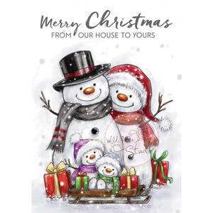 Wild Rose Studio "Snowman Family" Clear Stamp