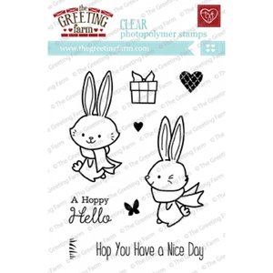 The Greeting Farm *RETIRED* "Hoppy Hello" Clear Stamp Set