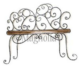 Magnolia Stamps Little London "Afternoon Tea Bench" Rubber Stamp