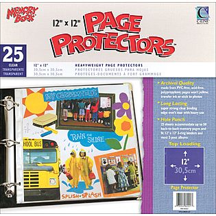 C-Line Memory Book 12 x 12 Top Loading Page Protectors – Quick
