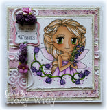 Whimsy Stamps/Art By MiRan "Fairy Fiona" Rubber Stamp