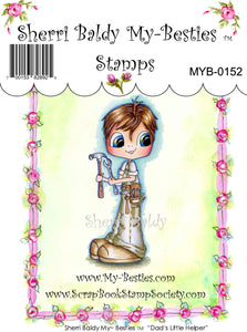 Sherri Baldy My Besties "Dad's Little Helper" Clear Stamp