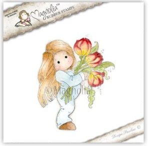 Magnolia Stamps With Love Collection "Tilda with Big Tulip" Rubber Stamp
